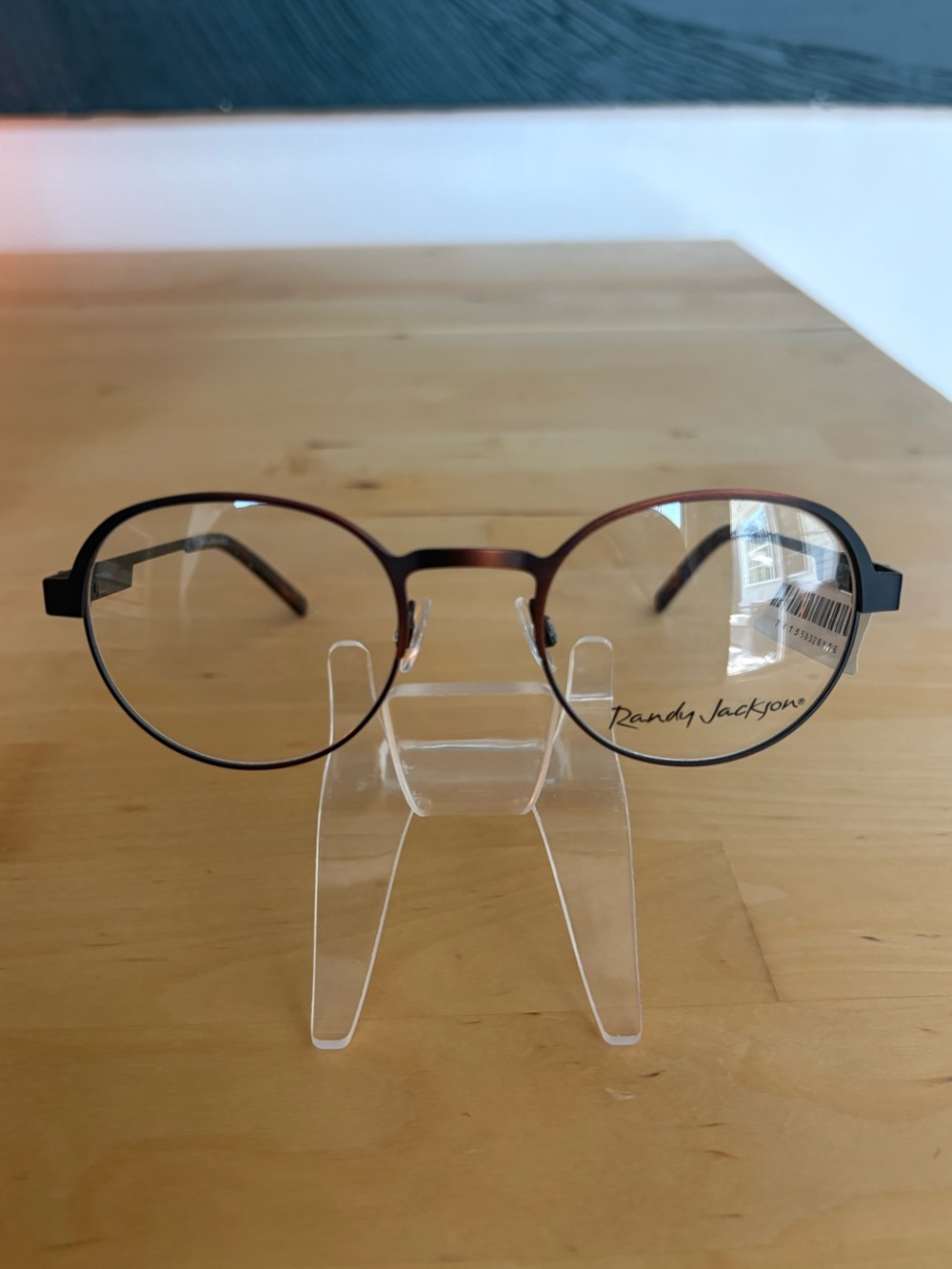 Randy Jackson Round Metal Eyeglasses Tortoise Black (183) 1074 48-20-145 NWT